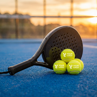 Balles de padel personnalisées approuvées par l'ITF, usine OEM, logo personnalisé, emballage en vrac portable pour clubs de padel professionnels