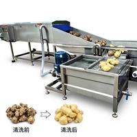 Laveuse commerciale à bulles d'air et à rouleaux brosse pour gingembre, patate douce et pommes de terre, pour usine de transformation alimentaire