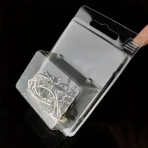 Caja de exhibición de plástico transparente para aparejos de pesca, señuelo y gancho, venta al por mayor