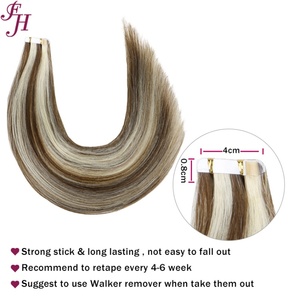 Cinta Adhesiva de Color FH Highlight en Extensiones de Cabello Humano Chino 10A con Cinta de Doble Cara - Product Image 2