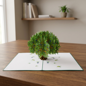 Tarjeta de Felicitación con Flores 3D, Papel Artesanal, Diseño Personalizado, Regalos de Año Nuevo y Acción de Gracias, Logotipo Personalizado, Artesanía de Hanói, al Mejor Precio - Product Image 2