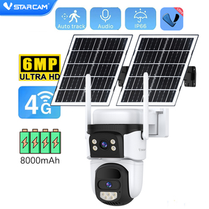 VStarcam AG621DR Nouvelle Caméra Solaire 14W avec Enregistrement 24H AOV, Détection Humanoïde 40m, IA Intelligente, Double Vue, <span class=keywords><strong>Multi</strong></span>-Lentilles, Étanche IP66 - Product Image 1