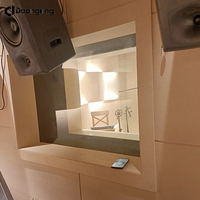 Fenêtre d'observation à triple vitrage insonorisé avec cadre en acier pour studio d'enregistrement, salle de contrôle, taille personnalisée