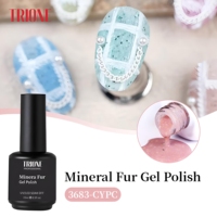 Vernis à ongles semi-permanent effet gel fourrure avec paillettes, mat, UV/LED, 15ml, pour usage professionnel en salon