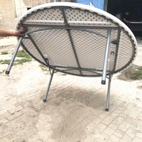 Table ronde pliante portable d'extérieur pour pique-nique, idéale pour banquets, restaurants, salles à manger et événements (vente en gros)