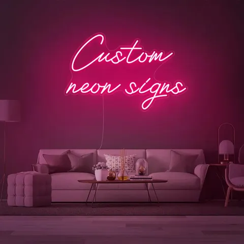 Dropshipping thiết kế miễn phí tùy chỉnh led neon ánh sáng không có moq led tùy chỉnh Neon dấu hiệu cho phòng ngủ sinh nhật đảng nhà