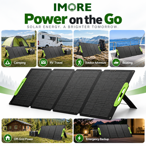 Panneau solaire pliable 300W avec connecteurs MC4, efficacité 23%, ETFE IP67 pour stations d'alimentation portables, camping, camping-car et utilisation en extérieur - Product Image 4