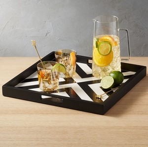 Factory Custom With Handle Acrylic white Storage Tray box