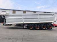 Semi-remorque benne en acier 40/60/70 tonnes à chargement arrière, fabriquée en Chine, vendue à bas prix