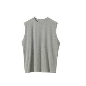 Camiseta Deportiva sin Mangas para Hombre, Holgada, Lisa, Blanca, Personalizable, para Fitness, Ropa Moderna para Hombre - Product Image 4