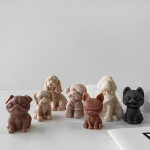 Moule en silicone pour bougie de chiot en colère Moule en plâtre pour chiot en colère - Product Image 1