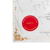 Impression personnalisée Sécurité Papier Diplôme Certificat d'authenticité Certificat d'attribution Certificat d'obtention du diplôme scolaire