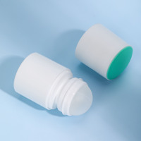 Rechargeable 30ml 60ml PP Couvercle Rond En Plastique Couvercle Plat Déodorant Tube En Plastique Vide Rouleau sur Bouteille Cosmétique
