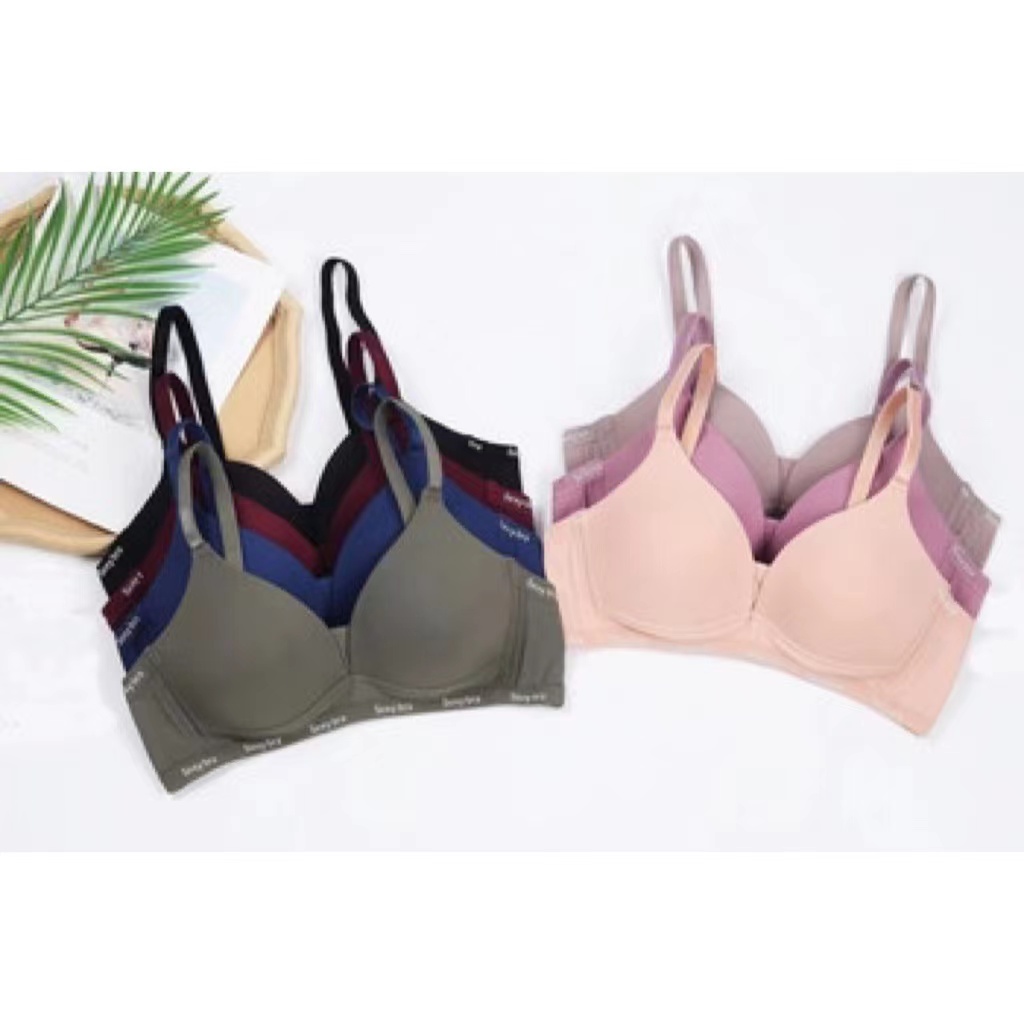 2022New Thin Cup Gathered Wireless Bra Breathable and Comfortable Seamless Bra for Women