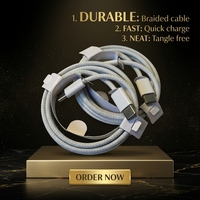 Câble de données USB C tressé couleur macaron en nylon Type C vers Type C PD pour iPhone 16 16 Pro Max 15 15 Pro 15 Pro Max