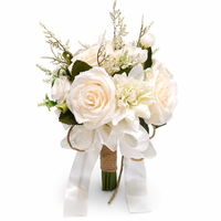 Bouquet de mariée artificiel en fleurs pour la mariée, idéal pour la cérémonie de mariage, la photographie de robes de mariée et les accessoires de shooting.