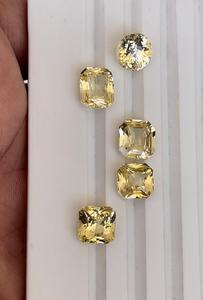 High Quality Natural Yellow Sapphire Stones Faceted Oval Cut <b>3mm</b> Height Handmade Rings Mineral Gemstones White Crystal 1mm Hole - Product Image 6