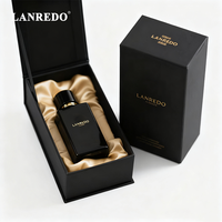 Boîtes à parfum personnalisées en carton noir avec estampage à chaud doré et doublure en velours doré, emballage cosmétique de luxe pour marques haut de gamme