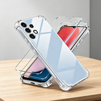 Étui de protection antichoc 3-en-1 en verre trempé et TPU de haute qualité pour A13 4G Plus, avec coussin d'air et design transparent