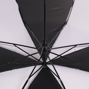 Foreign Trade Business Increase Printable Logo Semi-Auto Open Classic Pongee Promotional Foam Handle Rain Shine <b>Umbrella</b> - Product Image 3