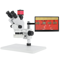 SANQTID TD-0745N-720P Trinocular Stereo Microscope VGA HDMI Mobile Phone Repair Tools 7-45X Industrial Electronic Magnifier