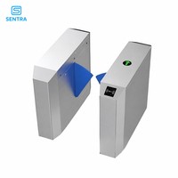 Sentra SW01 Speed Gate Flap Barrier Turnstile Stainless Steel IP55 Protection for Metro Subway Station Pedestrian Access Control