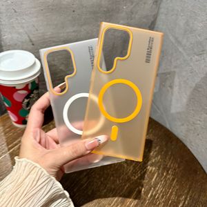 Anillo magnético esmerilado transparente, piel de carga inalámbrica, funda de teléfono de PC dura para <span class=keywords><strong>Samsung</strong></span> S25 S24 S23 S22 S21 Ultra - Product Image 5