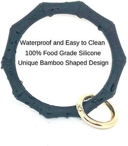 Key Ring Bracelet <b>Keychain</b> Wristlet Bangle Key Ring Outdoor Sports Case Silicone Bracelet <b>Keychain</b> Wristlet Round Keyring - Product Image 3