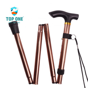 Bastón Plegable de Aluminio T6 de Cuatro Secciones con Punta de Hierro Ajustable en Longitud para Personas Mayores, Uso en Exteriores, Venta al Por Mayor - Product Image 5