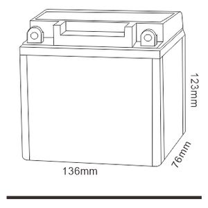 Batterie de moto 12N7C-BS longue durée, fabriquée en Chine, <span class=keywords><strong>600</strong></span> cc - Product Image 2
