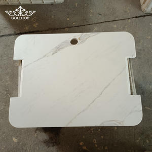 Dalles de quartz Calacatta Macchia 5005 polies, modernes et luxueuses GOLDTOP, à veines prononcées, pour îlots de cuisine, plans de travail, salles à manger, halls d'hôtel - Product Image 3