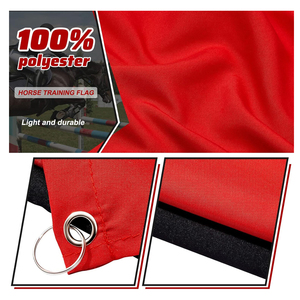 Giá rẻ chất lượng cao Telescopic Stick đầy đủ màu sắc logo in double sided in Nylon roi ngựa đào tạo cờ - Product Image 5