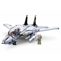 Sluban yapı taşları M38-B0755 F14D savaş uçağı 404 adet uçak oyuncakları modeli tuğla inşaat seti çocuklar için