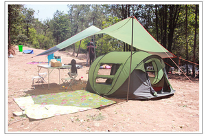 Carpa de Camping Familiar Grande de Doble Capa Impermeable para 3 Estaciones, Fácil de Instalar, Tipo Domo, con Vestíbulo - Product Image 3