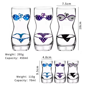 Verres à Liqueur en Forme de Corps de <span class=keywords><strong>Femme</strong></span> Peints à la Main Vente en Gros Tasse à Bière de Jus de Boisson Cocktail Whisky <span class=keywords><strong>Verre</strong></span> à Boire pour Bar - Product Image 6