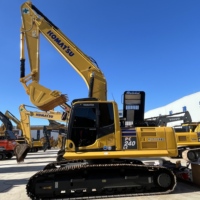 Excavatrice sur chenilles Komatsu PC240LC d'occasion, modèle 2024, système hydraulique d'origine japonaise, moteur robuste pour mines et carrières