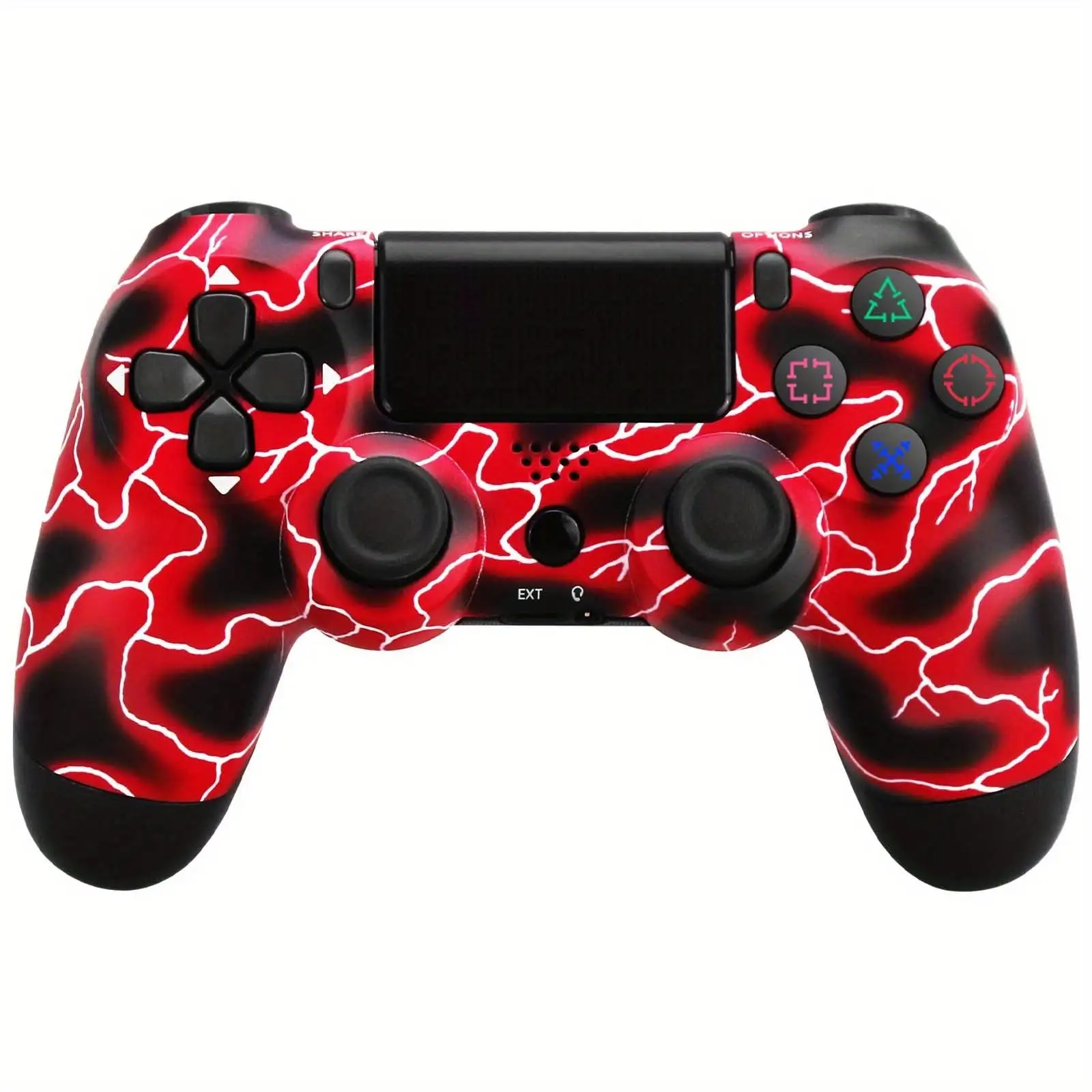 Controlador Gamepad de repuesto para controlador Playstation 4, motor dual con vibración de 6 ejes, audio, panel táctil y luz LED