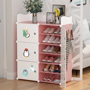 Modern Plastic <b>Shoe</b> <b>Rack</b> With Dustproof <b>Storage</b> For Home Dormitory Multi Layer Freestanding Design - Product Image 3