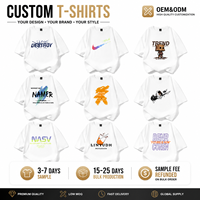 T-shirt unisexe personnalisé en coton peigné de haute qualité 180g, couleur unie, impression de logo DTG DTF, t-shirt décontracté uni, t-shirt oversize pour homme