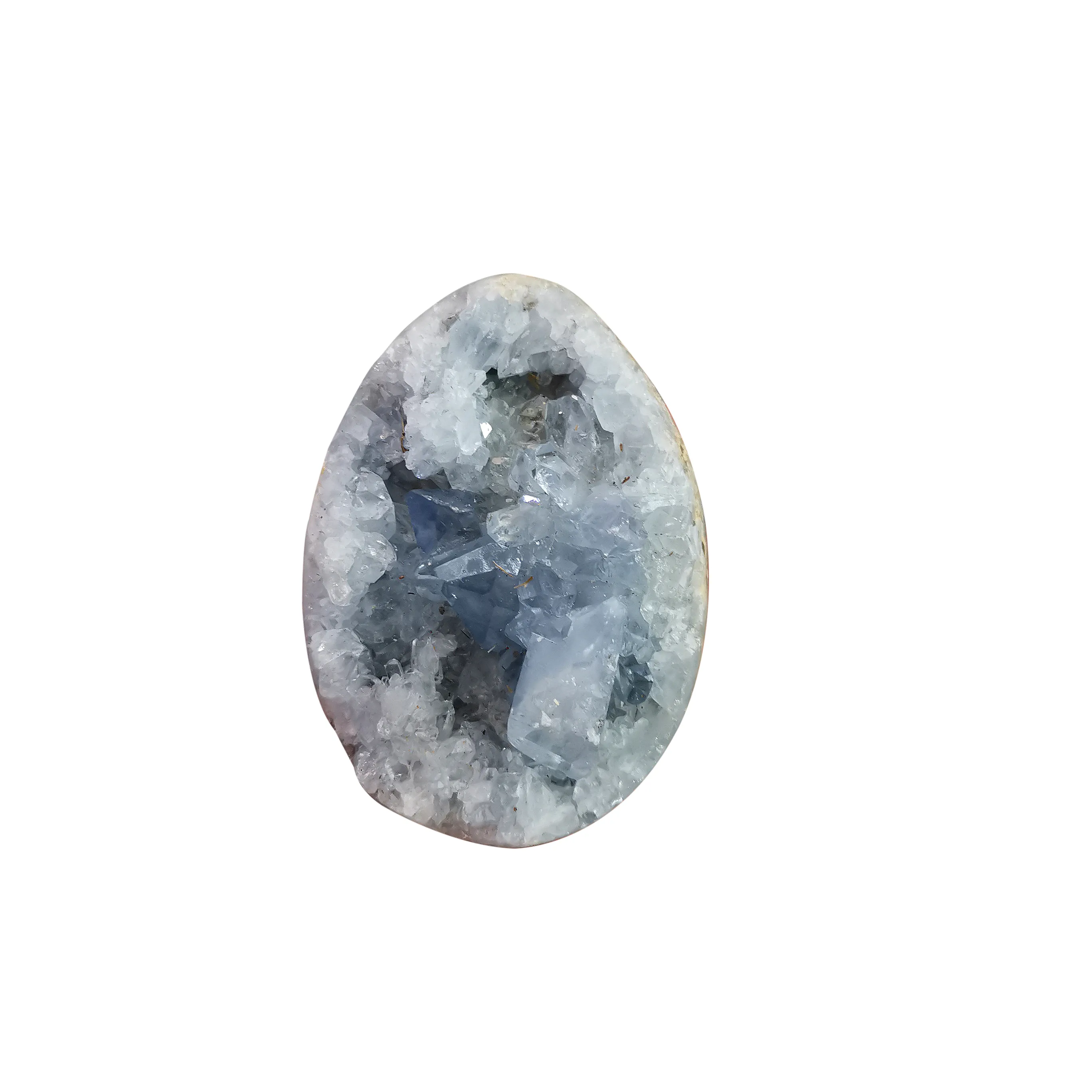 Natural Blue Kyanite Quartz Stone Geode Rough Celestite Crystal Geode For Decoration