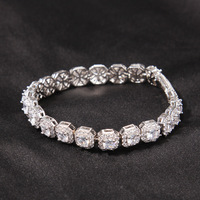 Bracelet Hip Hop 9 mm en zircon cubique, chaîne tennis plaquée or, bijoux Hip Hop tendance pour hommes et femmes