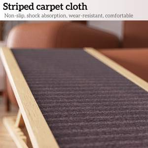 Massief Houten <span class=keywords><strong>Pet</strong></span> Ramp Verstelbare Antislip Tapijt Veiligheid Trap Voor Huisdieren Puppy Multifunctionele Hoge Bed Voor Auto 'S Huisdier Bedden & Accessoires - Product Image 2