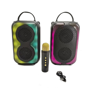 NEW Portable LED Light <strong>Karaoke</strong> Bluetooth Speaker With Microphone Loud KTV Singing <strong>Machine</strong> Wireless <strong>Cheap</strong> Home RGB Party Speaker - Product Image 1