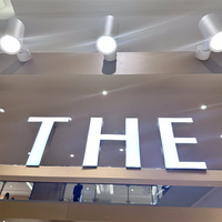 Personalización de fábrica, Letra de canal iluminada frontal, acero inoxidable, letra 3D sin montura, letras de canal de iluminación led acrílica