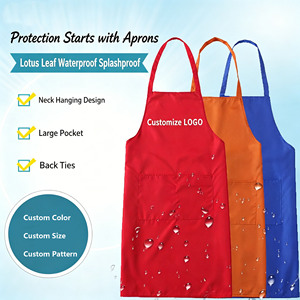 <span class=keywords><strong>Tablier</strong></span> <span class=keywords><strong>de</strong></span> Barbier Imperméable Personnalisé avec Logo, Couleur Unie, pour Restaurant, Pâtisserie, <span class=keywords><strong>Cuisine</strong></span>, Chef, avec Poches - Vente en Gros - Product Image 2