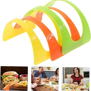 ชุดที่วางทาโก้ ชุดขาตั้งอาหารพลาสติกหลากสี สำหรับใช้ในครัวปาร์ตี้ 1-20 ชิ้น - Product Image 5