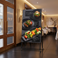 Panneau d'affichage de menu de restaurant, affiche LED, affichage numérique LED portable GOB étanche P1.25 P1.86 P2.5