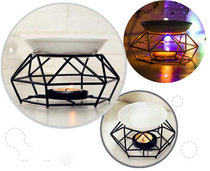 Fashion Aromatic <strong>Oil</strong> <strong>Burner</strong> Geometric Ceramic Essential <strong>Oil</strong> Candle Holder Wax Melt <strong>Burner</strong> Warmer Melter <strong>Fragrance</strong> for Tealight - Product Image 5