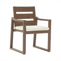 Ensemble de salle à manger d'extérieur en plastique et bois pour jardin, mobilier de patio, chaise et table en plastique et bois