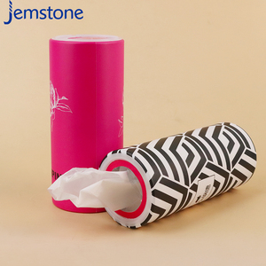 Tube de mouchoirs en papier doux cylindrique rond écologique avec couvercle en plastique, emballage pour boîte de mouchoirs de voiture – Vente chaude - Product Image 4